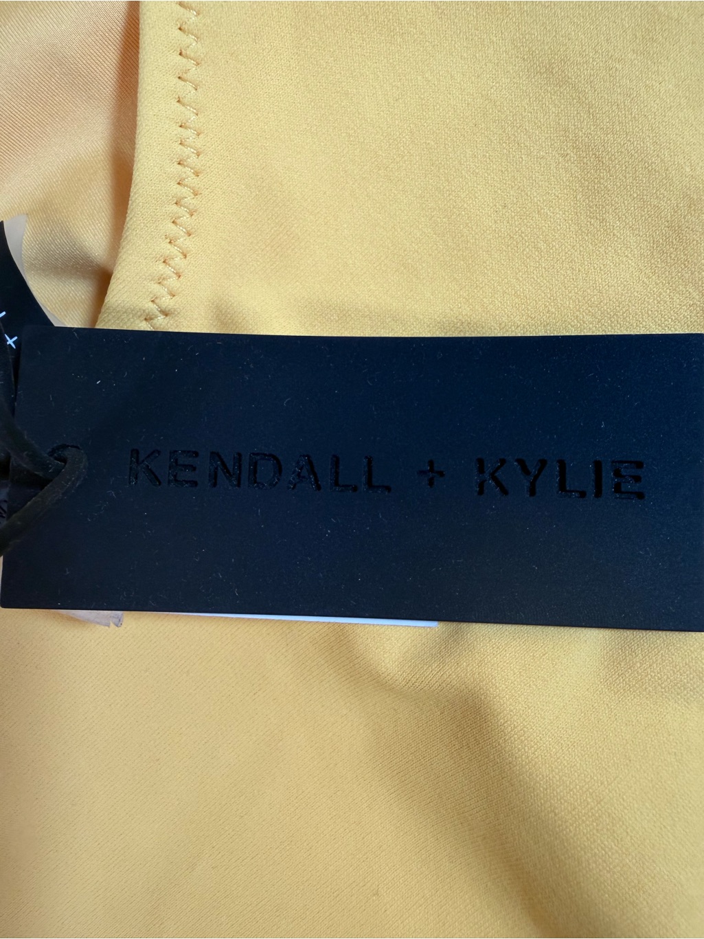Kendall + Kylie Yellow Plunge One Piece Swimsuit Nwt Size Large — image 8 of 8
